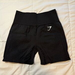 Gymshark Vital Seamless 2.0 Black Gym Shorts with High Waistband